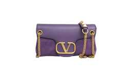 VALENTINO STUD SIGN SUEDE PURPLE