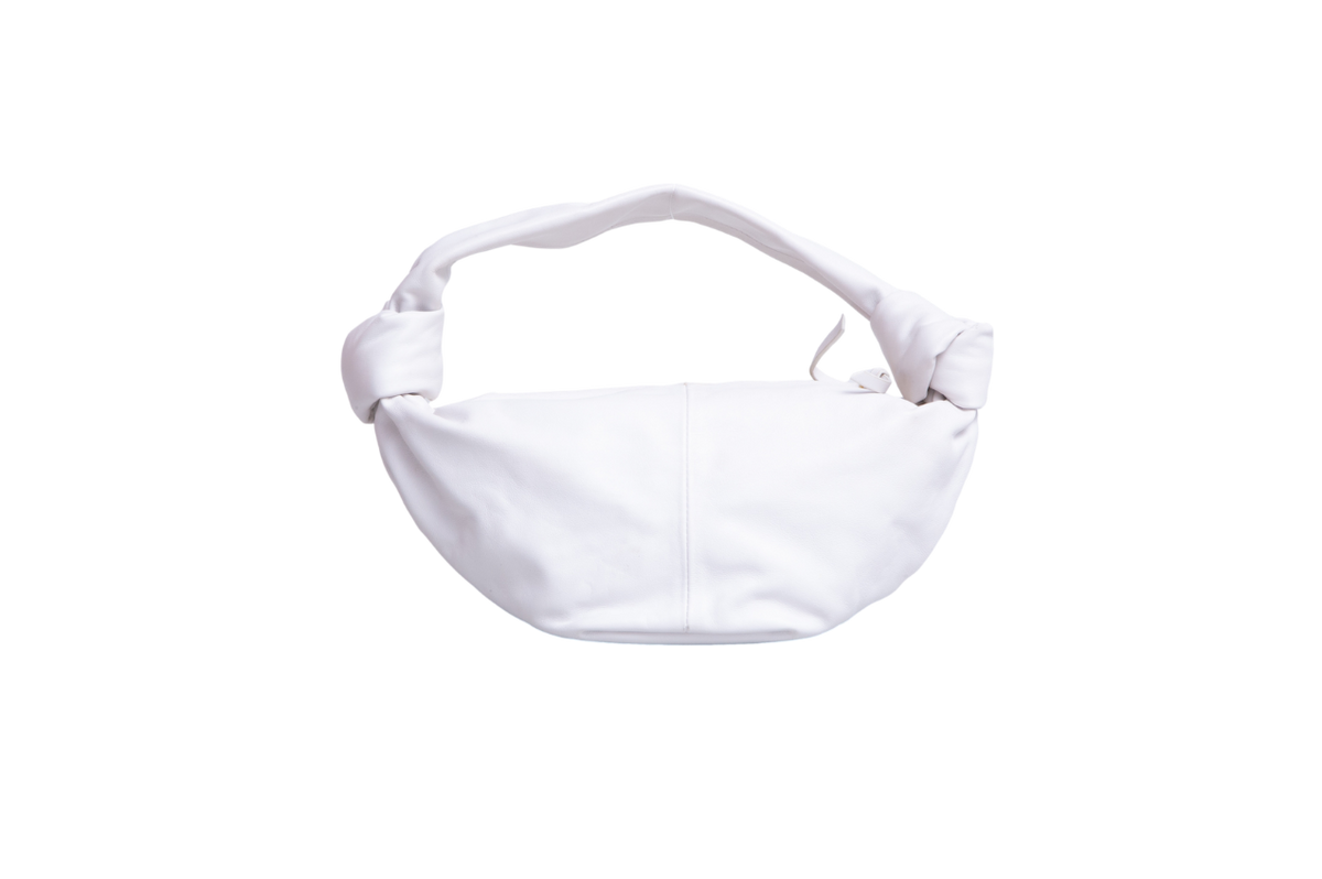BOTTEGA VENETA DOUBLE KNOT MINI WHITE
