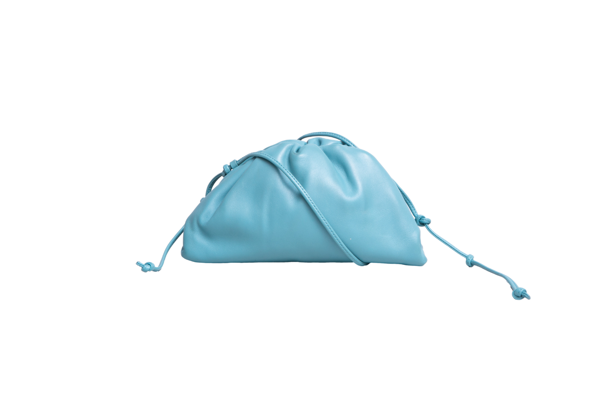 BOTTEGA VENETA MINI POUCH CALFSKIN TURQUOISE