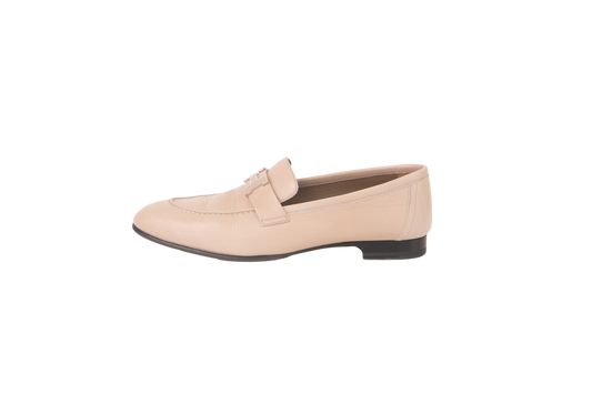 HERMÈS MOCASSIM PARIS BEIGE MASTIC - 37 BR