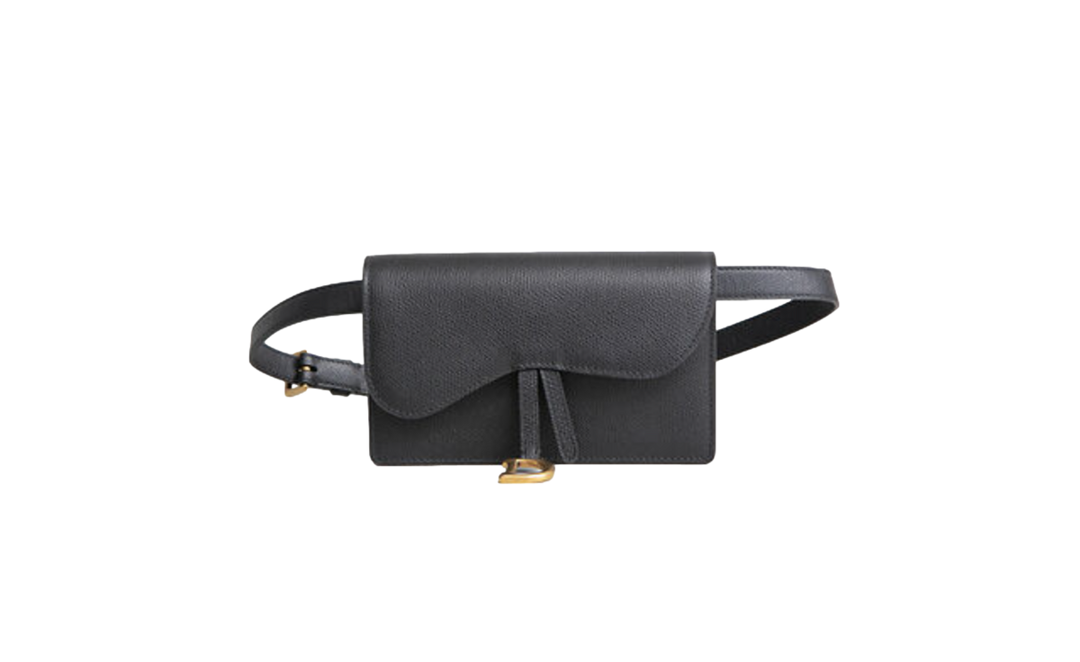 DIOR SADDLE BELT POUCH BLACK