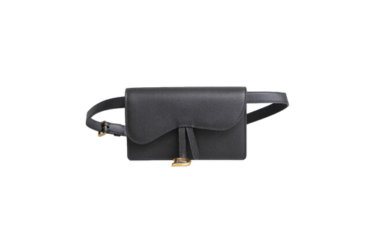 DIOR SADDLE BELT POUCH BLACK