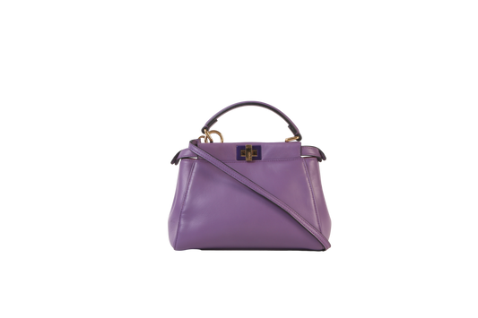 DESAPEGO FABI JUSTUS FENDI PEEKABOO MINI NAPPA SHATOOSH PURPLE