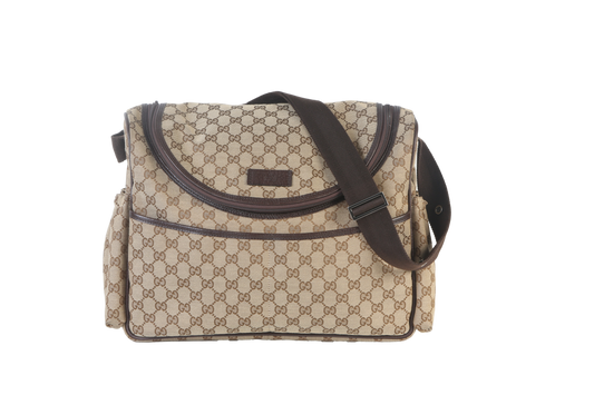 GUCCI GG MONOGRAM CANVAS DIAPER BAG