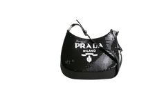 PRADA CLEO BAG SEQUINS BLACK