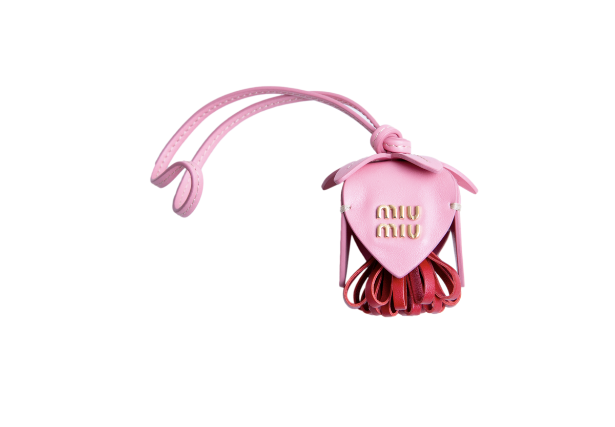 MIU MIU LEATHER TRICK PINK/RED CHARM