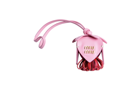 MIU MIU LEATHER TRICK PINK/RED CHARM