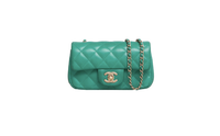 CHANEL EXTRA MINI SF LAMBSKIN GREEN