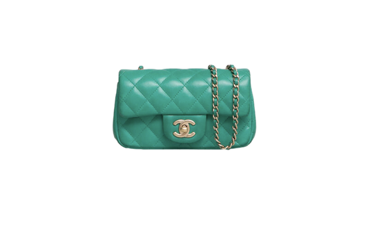 CHANEL EXTRA MINI SF LAMBSKIN GREEN