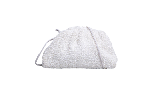 BOTTEGA BOUCLE CURLY RAFFIA CHALK