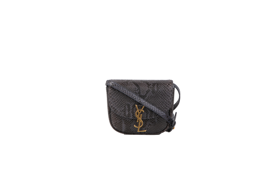 YSL BESACE SMALL PYTHON GRAY CROSSBODY