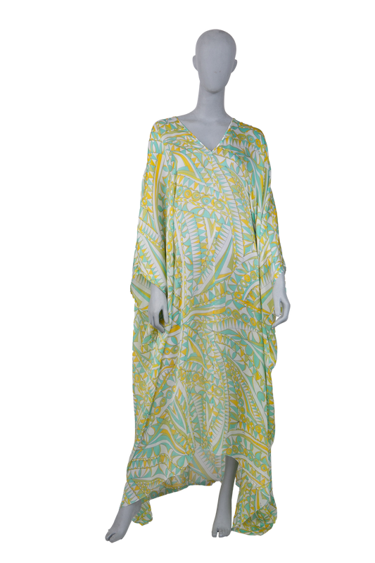 PUCCI KAFTAN PATTERN GREEN & YELLOW