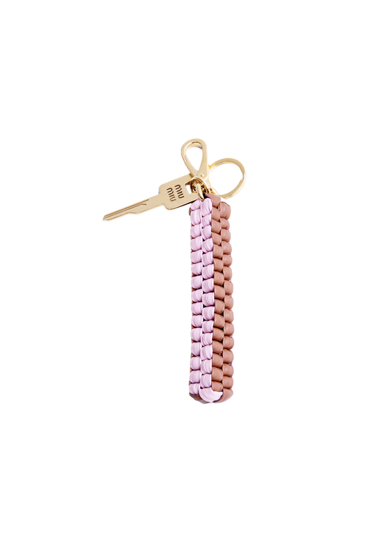 MIU MIU BRAIDED CORD KEYCHAIN