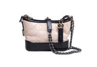 CHANEL GABRIELLE HOBO SMALL BICOLOR BEIGE AND BLACK