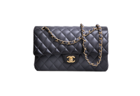 CHANEL CLASSIC DOUBLE FLAP LAMBSKIN GRADIENT BLACK/GRAY