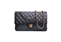 CHANEL CLASSIC DOUBLE FLAP LAMBSKIN GRADIENT BLACK/GRAY