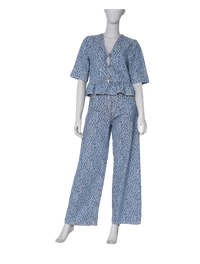 GANNI TWIN SET DENIM FLOUNGE TIE JACQUAR
