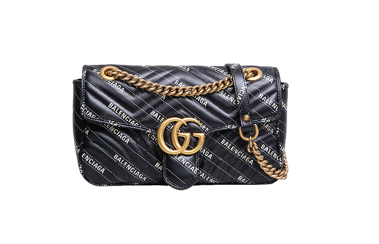 GUCCI X BALENCIAGA THE HACKER PROJECT GG MARMONT BLACK SMALL