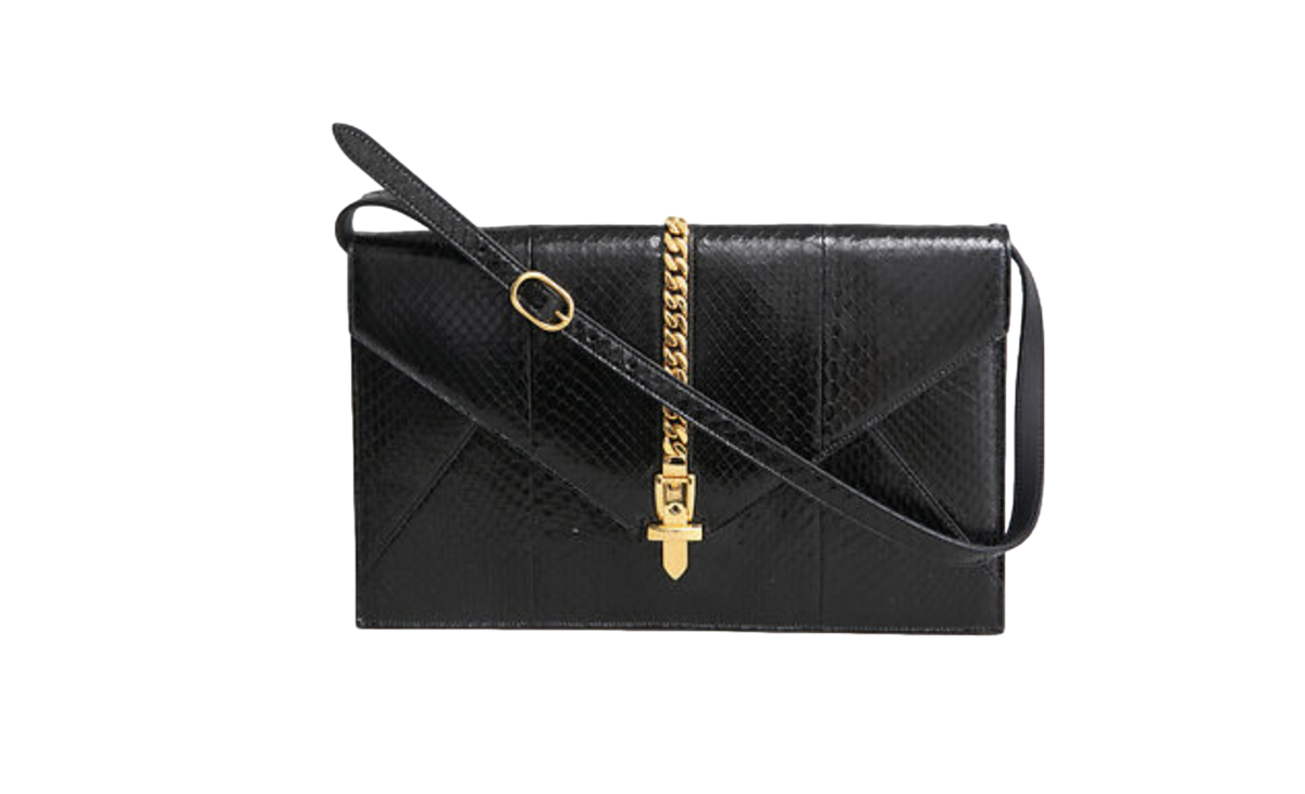 GUCCI SYLVIE 1969 MEDIUM PYTHON EMBOSSED