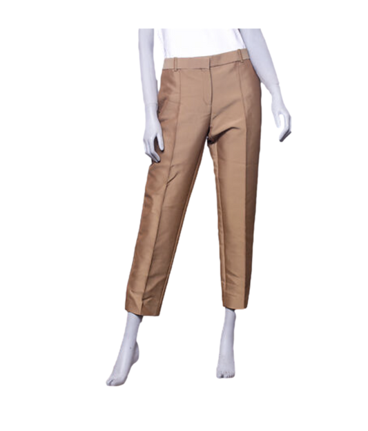 DESAPEGO JULIA FARIA CELINE STRAIGHT-LEG COTTON TWILL TOUSERS KHAKI