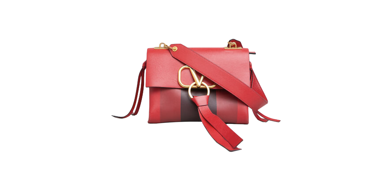 VALENTINO VRING BAG RED STRIPES PALETTE