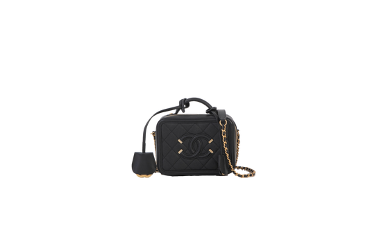 CHANEL VANITY FILIGREE CASE CC BLACK