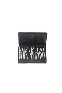 DESAPEGO RAYZA NICACIO BALENCIAGA WALLET MINI PAPIER GRAFFITI BLACK