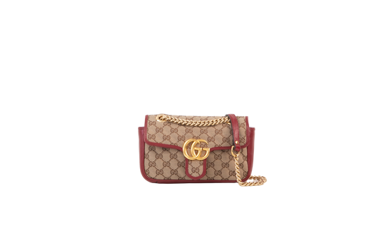 GUCCI GG MARMONT SMALL CANVAS CHERRY