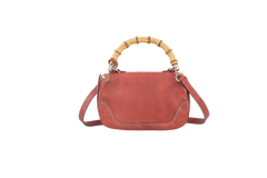 GUCCI BAMBOO MEDIUM TOP HANDLE CORAL