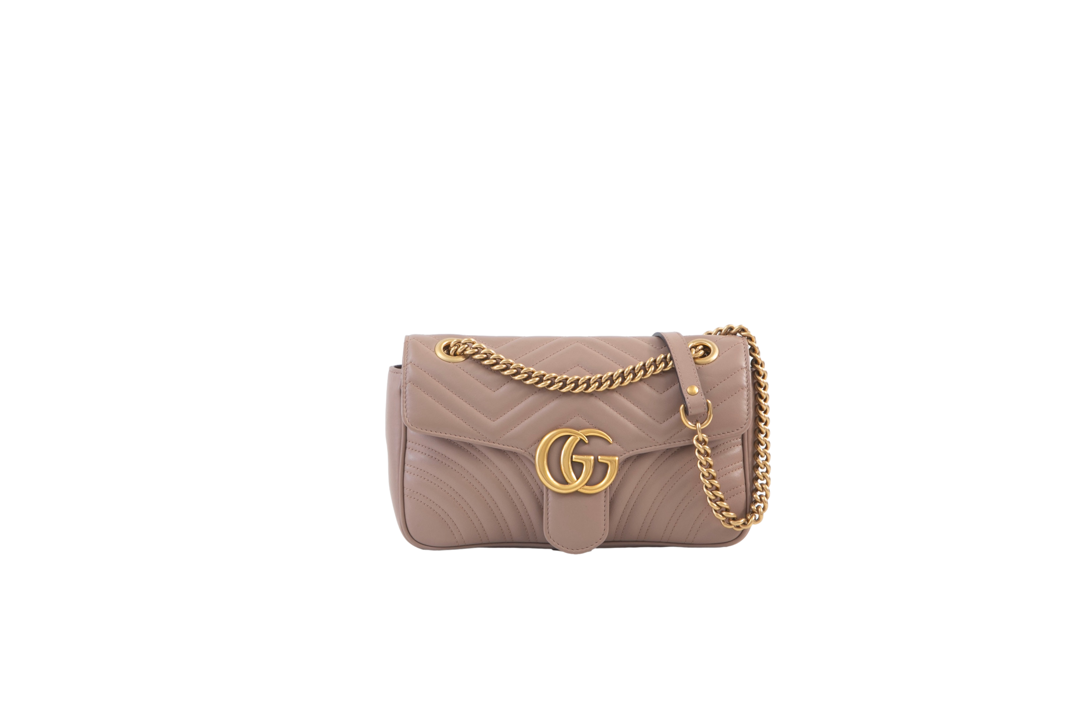GUCCI GG MARMONT FLAP SMALL BEGE