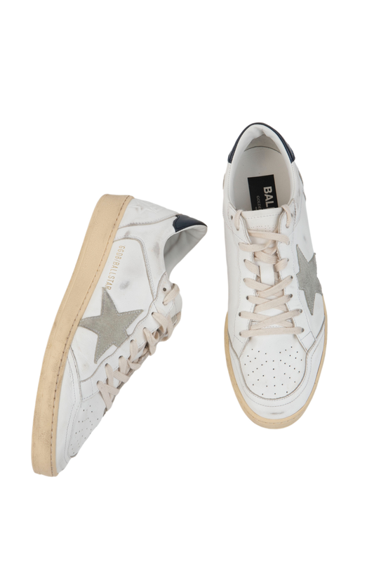 GOLDEN GOOSE MENS SNEAKER GGDB/BALLSTAR LEATHER UPPER SUEDE STAR SHINY