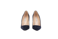 MANOLO BLAHNIK SALTO SUEDE NAVY