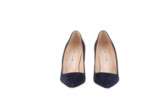 MANOLO BLAHNIK SALTO SUEDE NAVY