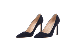 MANOLO BLAHNIK SALTO SUEDE NAVY