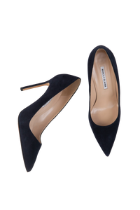 MANOLO BLAHNIK SALTO SUEDE NAVY