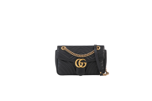 GUCCI GG MARMONT SMALL SHOULDER BAG BLACK