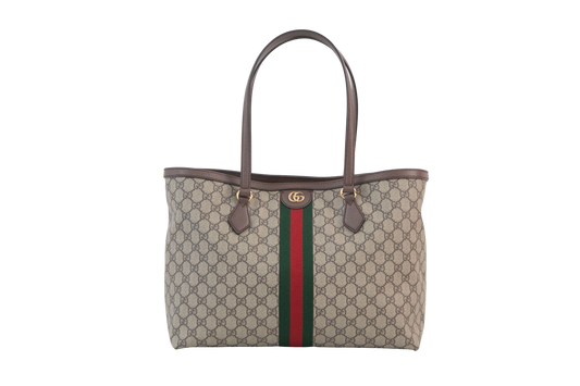 GUCCI OPHIDIA GG MEDIUM BEIGE AND EBONY