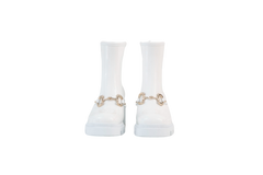 GUCCI BOOTIE DEMETRA WHITE HORSEBIT