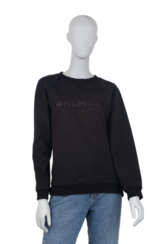 BALMAIN BLUSA MOLETOM BLACK