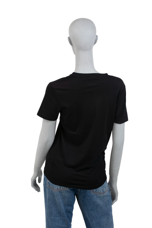 BALMAIN CAMISETA BLACK GOLA REDONDA