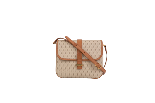 YSL LE MONOGRAMME CREAM SHOULDER BAG