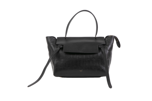 CELINE MINI BELT BAG IN GRAINED BLACK