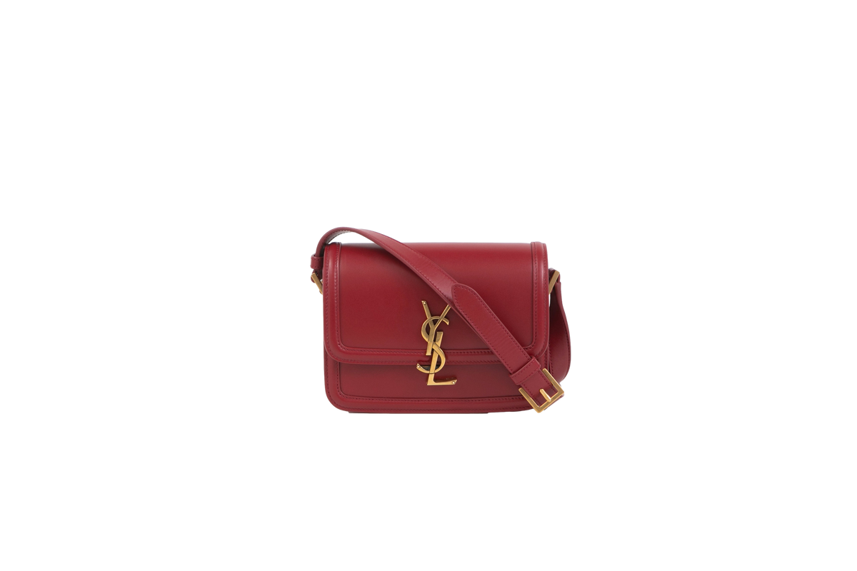 YSL SOLFERINO MEDIUM IN BOX BURGUNDY