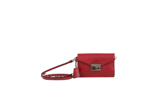 PRADA SAFFIANO LUX SOUND CROSSBODY RED