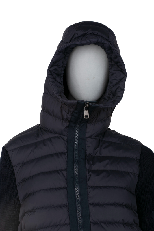 MONCLER JACKET MATELASSE NAVY KNITTING