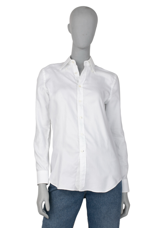 RALPH LAUREN CHEMISE LONG SLEEVE WHITE