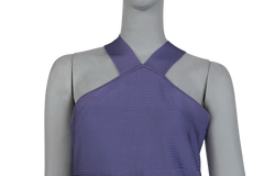 HERVE LEGER DRESS HALTERNECK ICON MAXI PURPLE