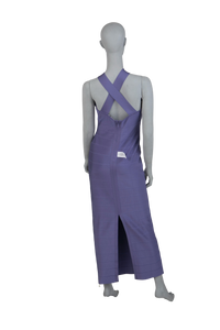 HERVE LEGER DRESS HALTERNECK ICON MAXI PURPLE