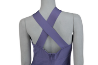 HERVE LEGER DRESS HALTERNECK ICON MAXI PURPLE