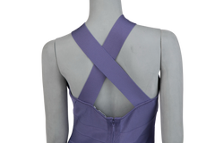 HERVE LEGER DRESS HALTERNECK ICON MAXI PURPLE